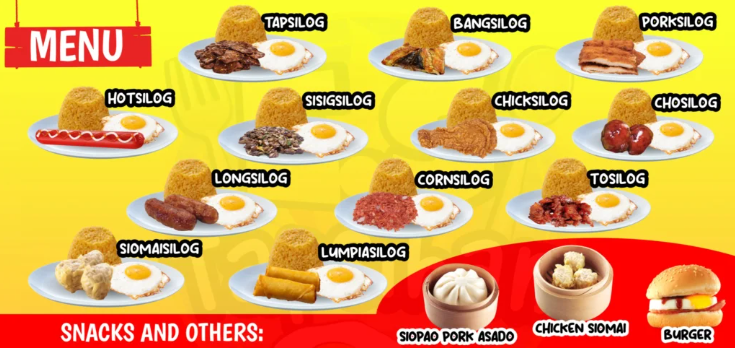 Menu Tapsilog Pictures for 2025