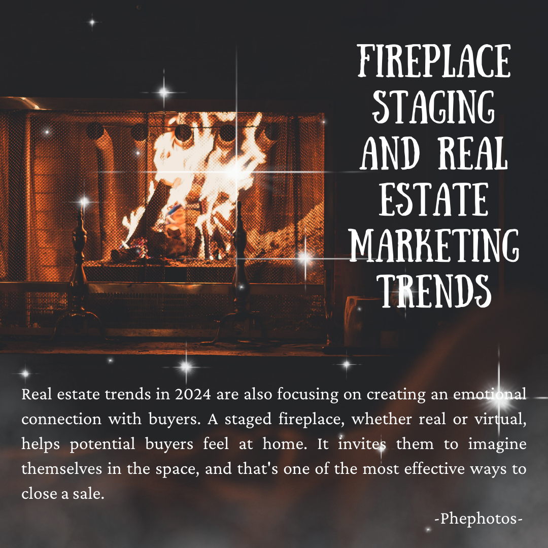 Virtual Fireplace Staging