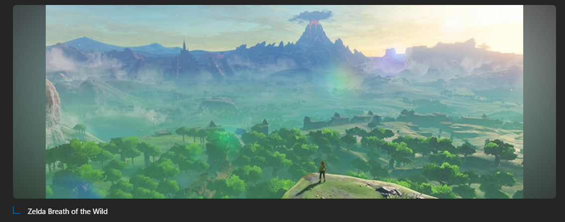 A video game screen shot of a person standing on a hill

Description automatically generated