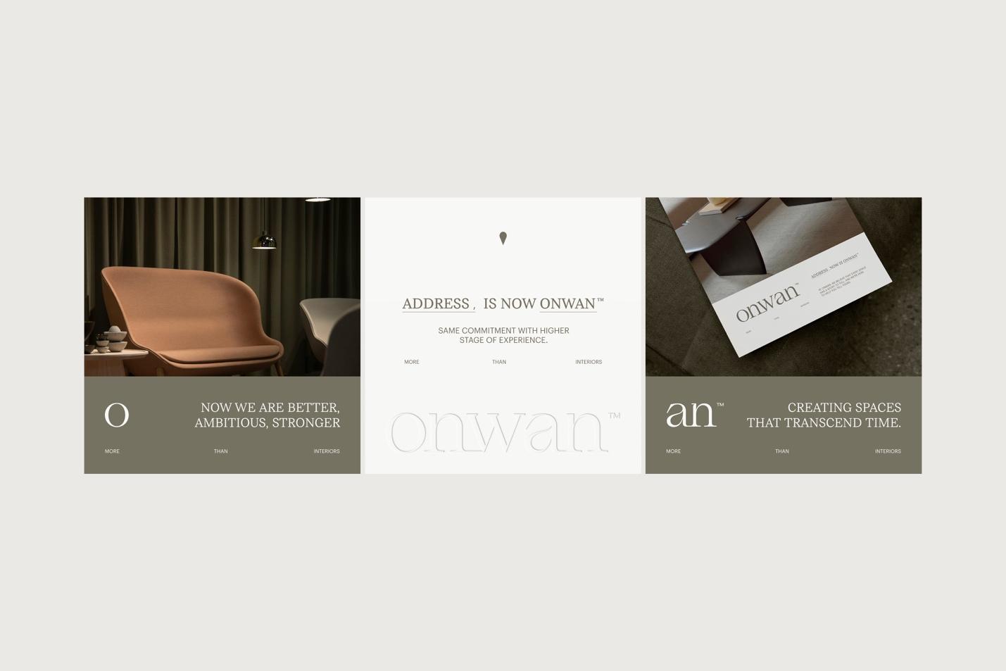 Artifact from the Onwan Interiors: A Branding Journey Rooted in Simplicity and Elegance article on Abduzeedo