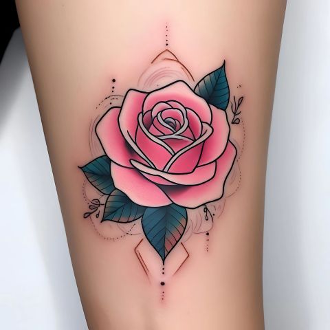 Pink Rose Tattoo