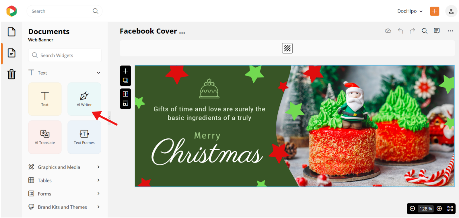 Christmas Facebook Cover AI writer