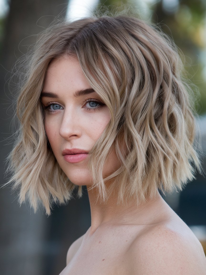 7. Soft Wavy Bob