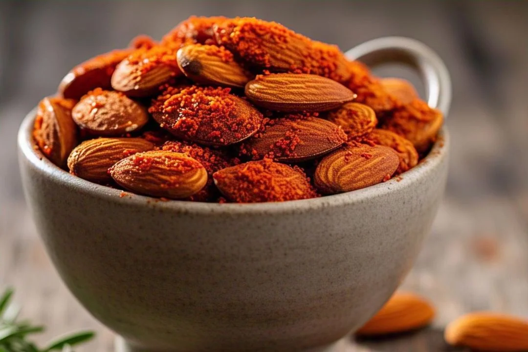 Healthy Indian Snacks - Spicy Roasted Almonds