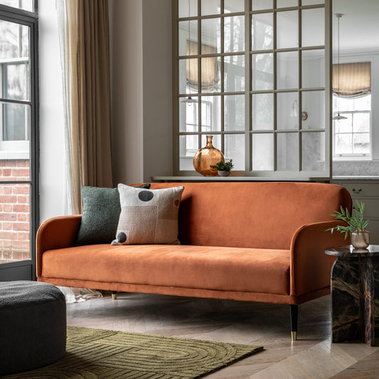 Brown 3 Seater Sofa Bed