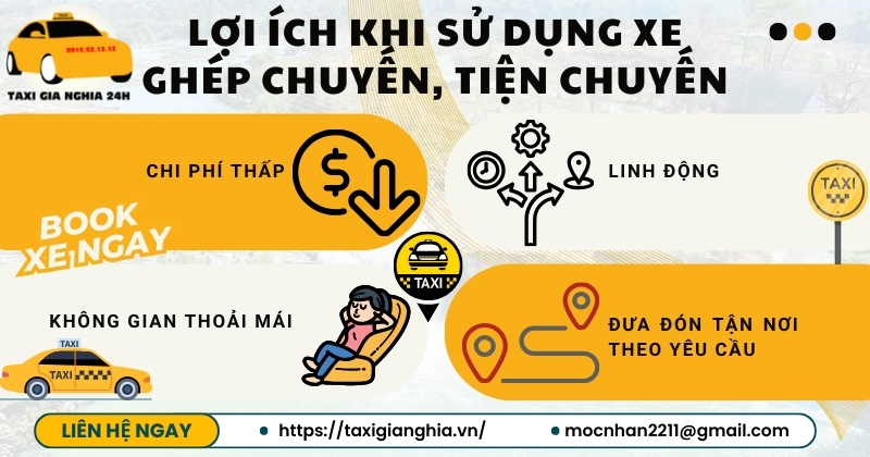 Lợi ích khi sử dụng xe ghép chuyến, tiện chuyến