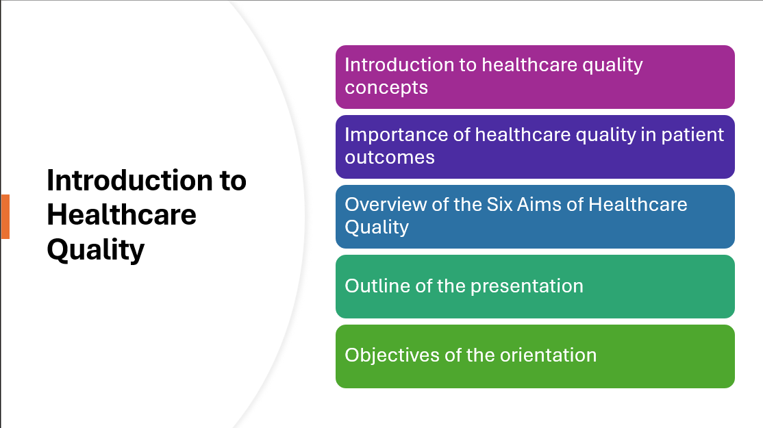 Mgmt 415 Module Eight assignment: Healthcare Quality Orientation