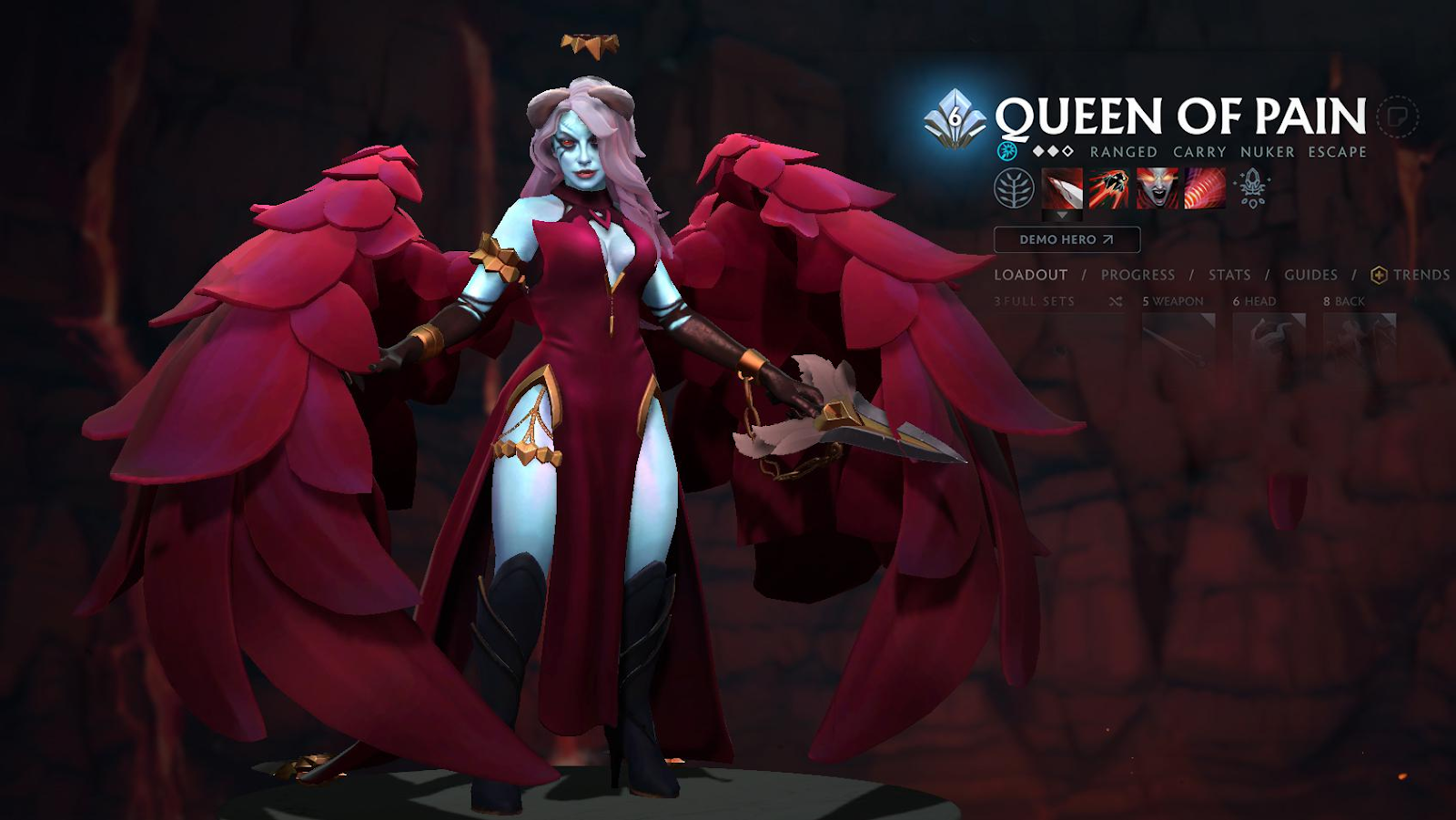 Queen of pain. Source: Dotabuff