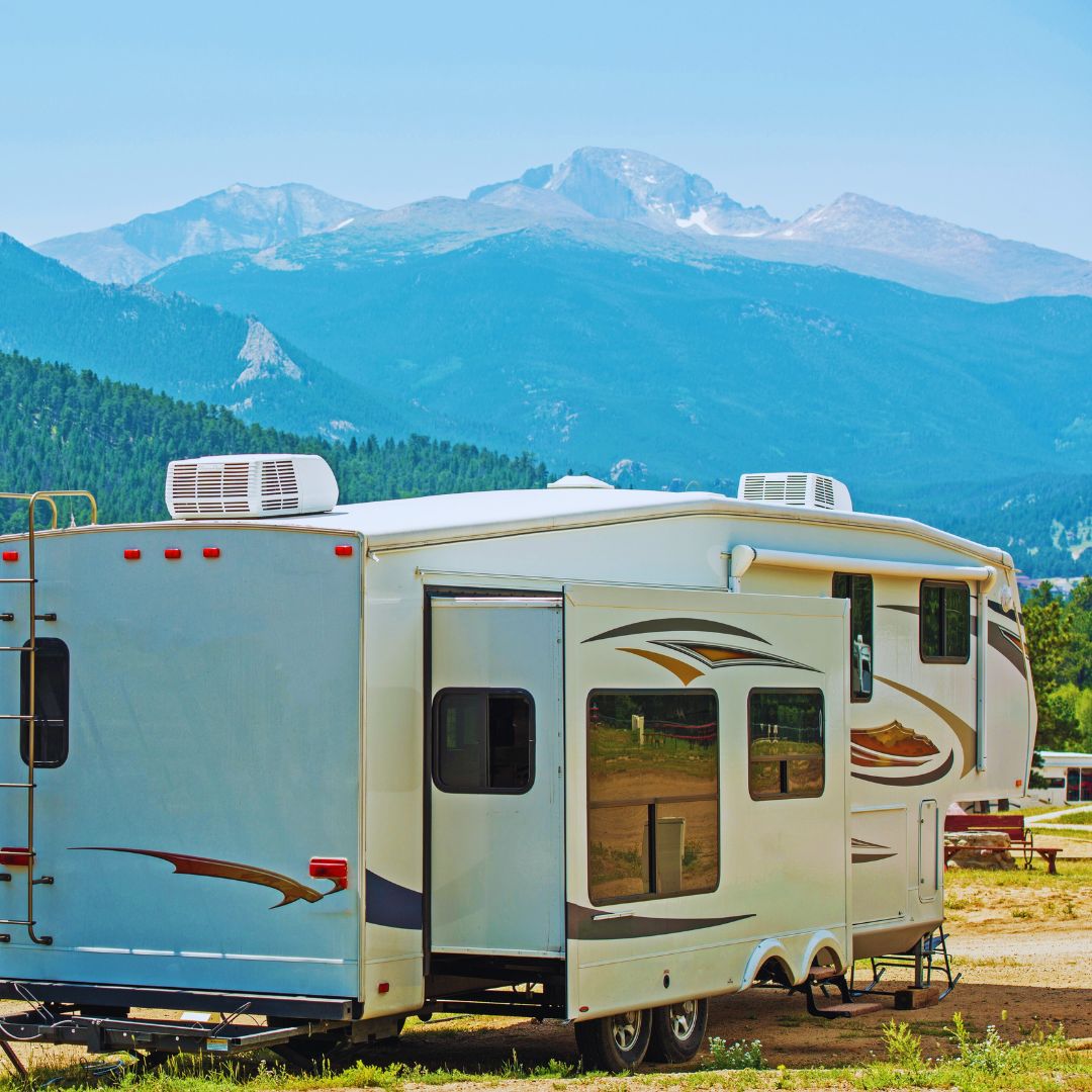 fifth wheel at campground