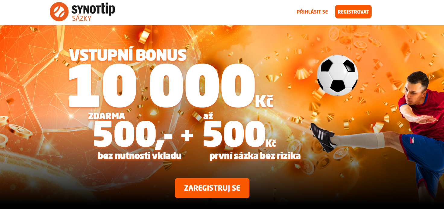 Získejte vstupní bonus u SYNOTtipu