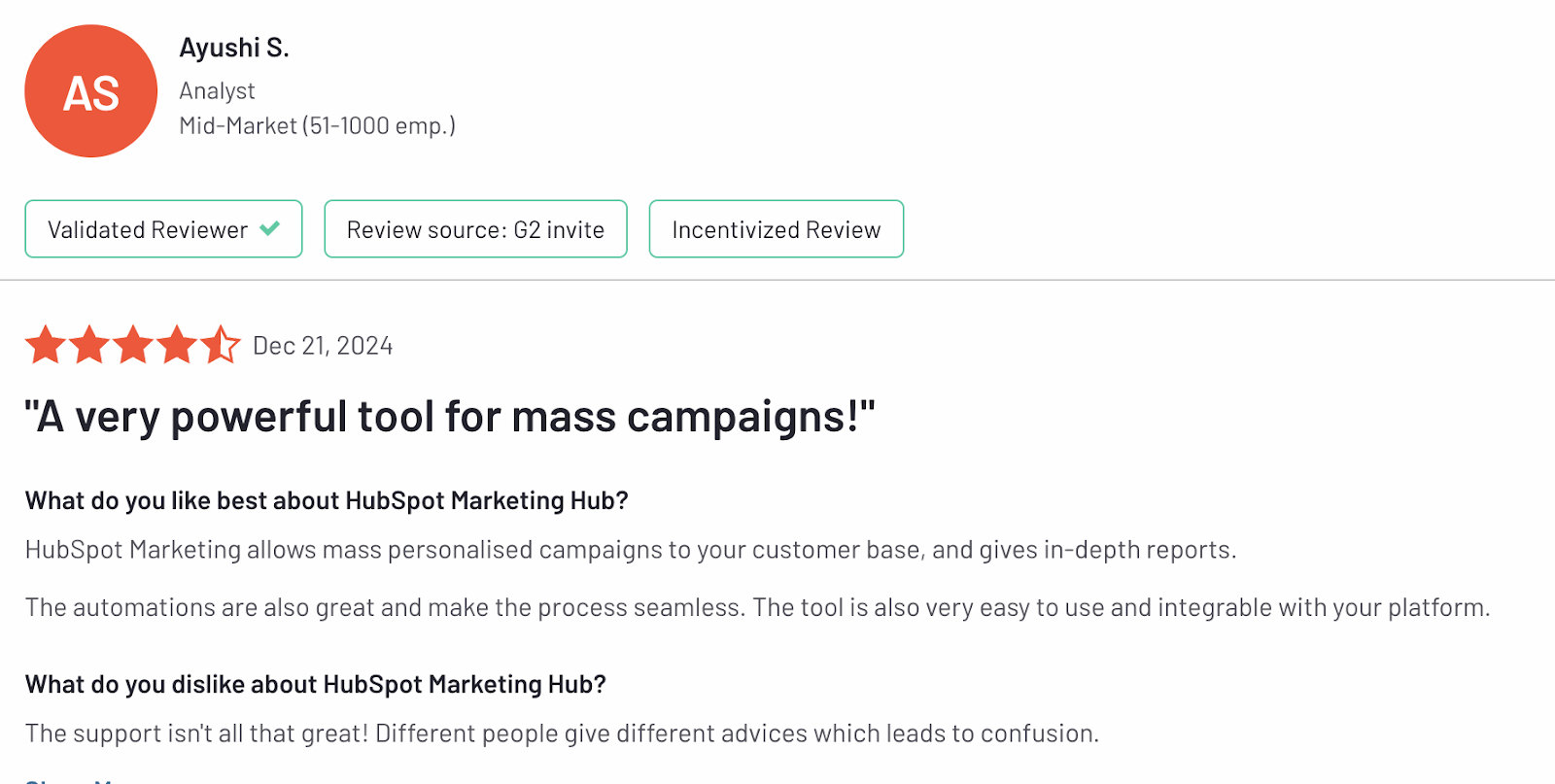 Hubspot marketing hub review