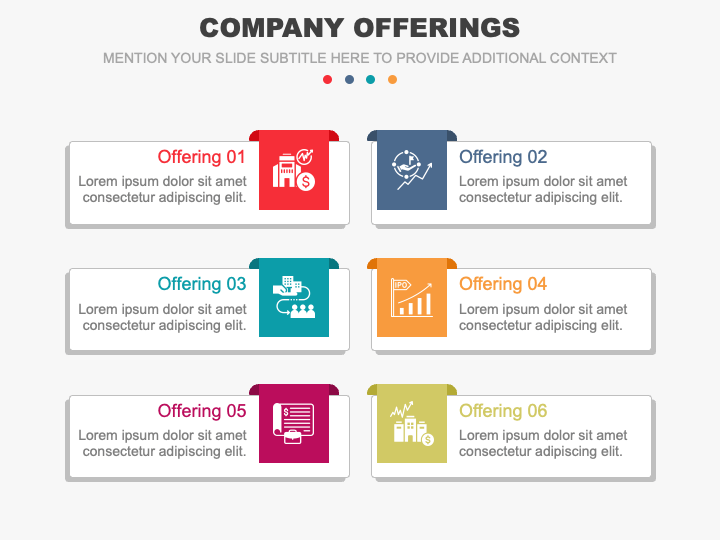 Company offerings slide