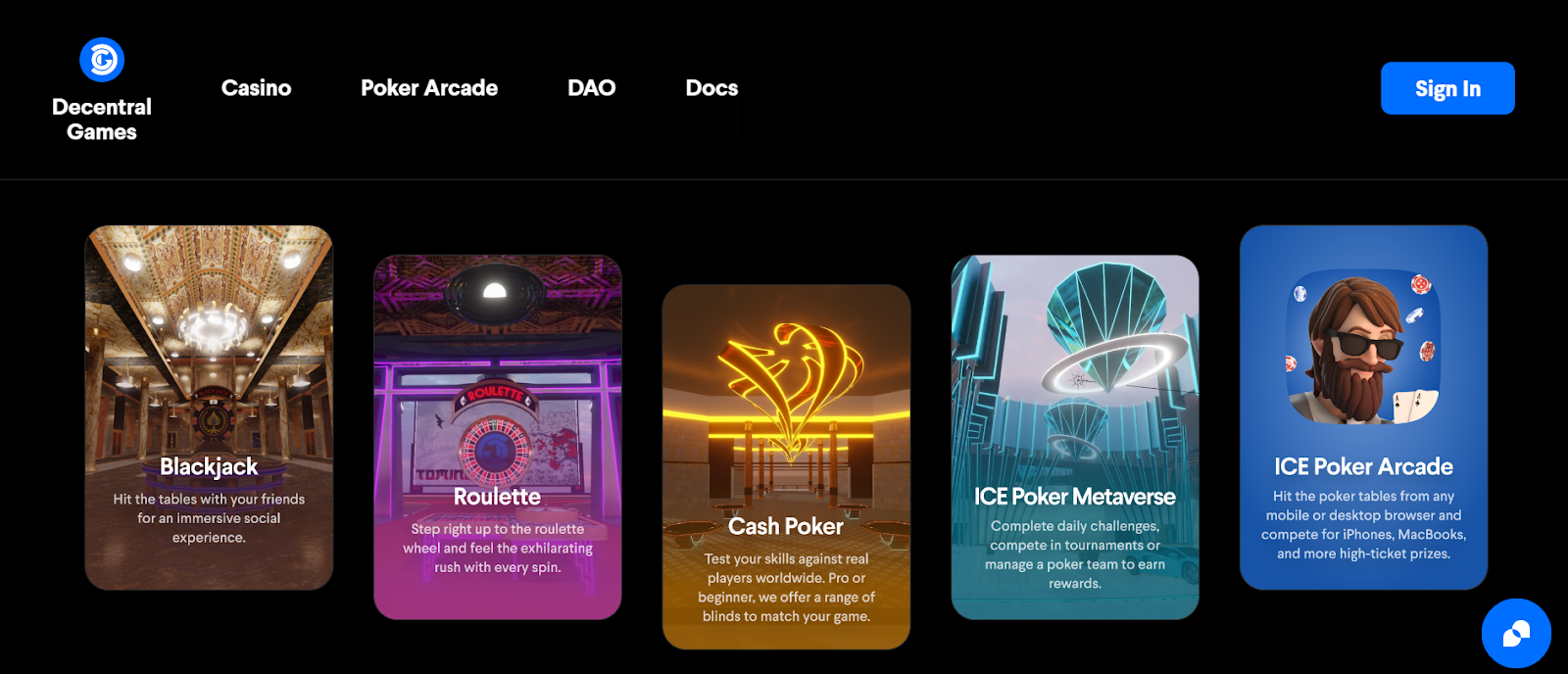 decentral games metaverse casino