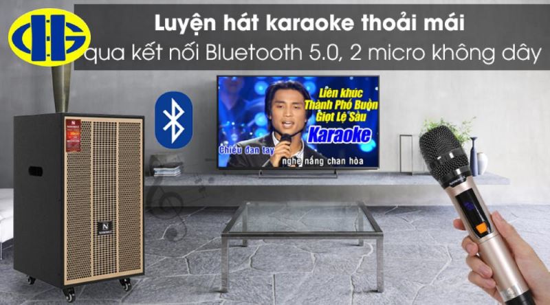 Luyện hát thỏa thích với kết nối Bluetooth 5.0 của loa Nanomax S900