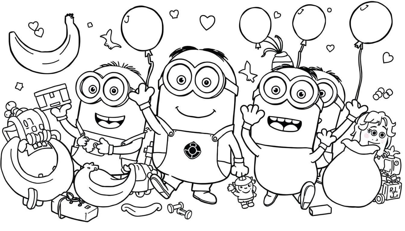 Desenhos de Minions para colorir