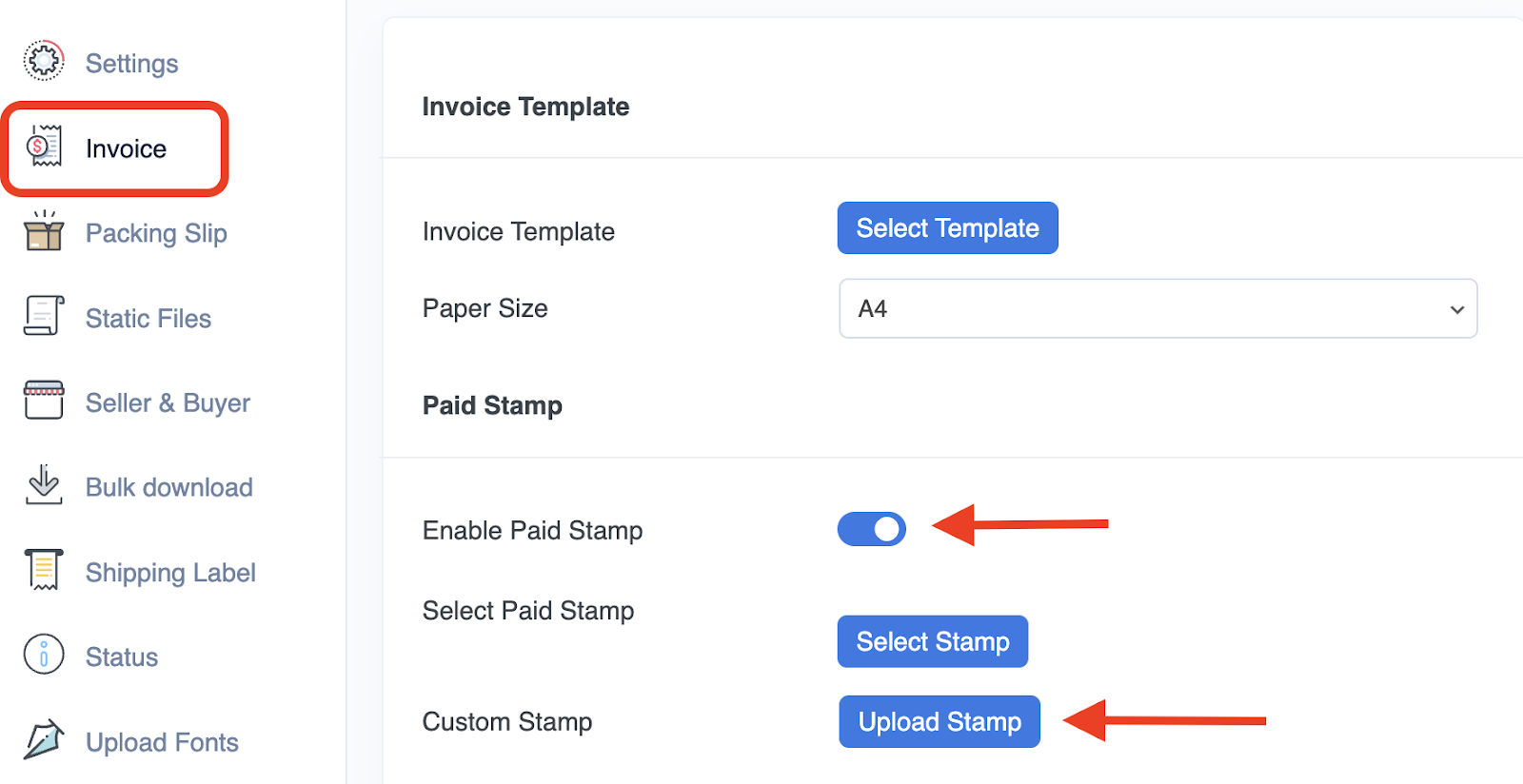 Challan Invoice Settings