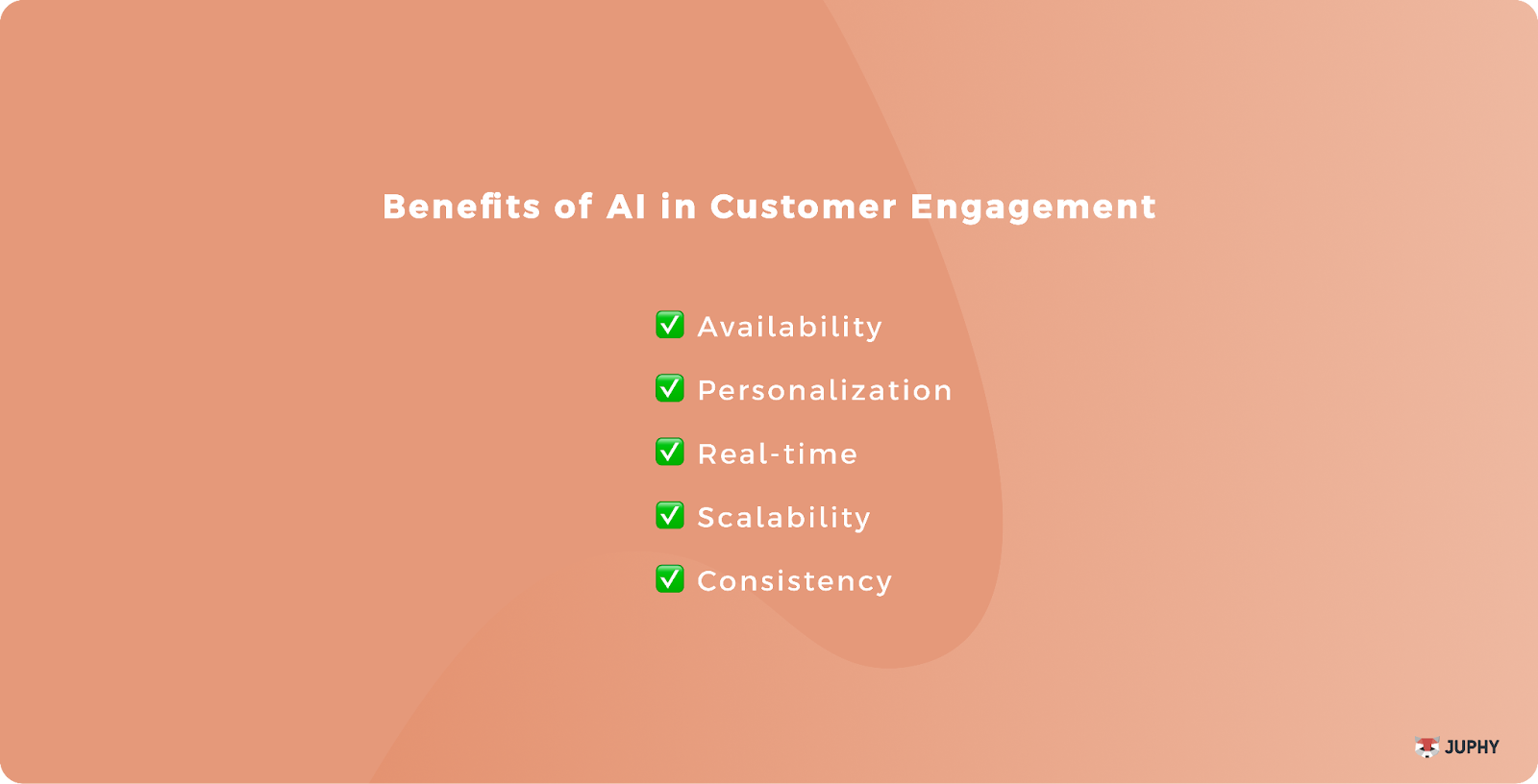 Benefits of AI in customer engagement image.