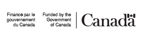 Example of wordmark with acknowledgement text. French in left column, English in right column.