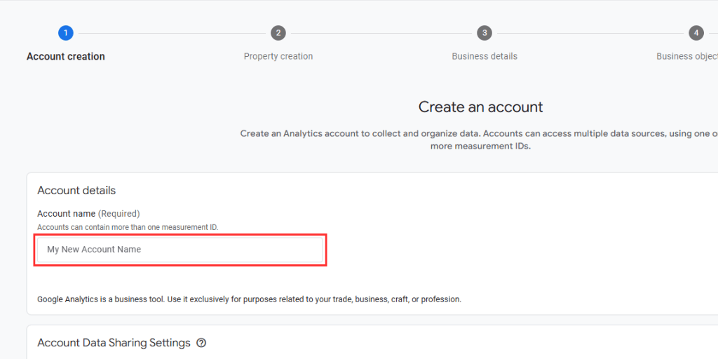 google analytics new account setup