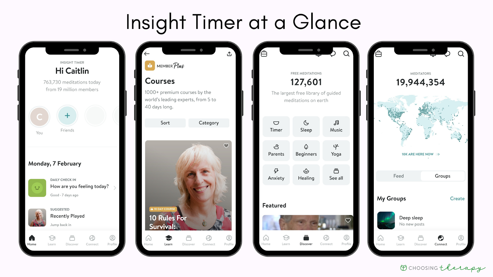 Insight Timer mental health app