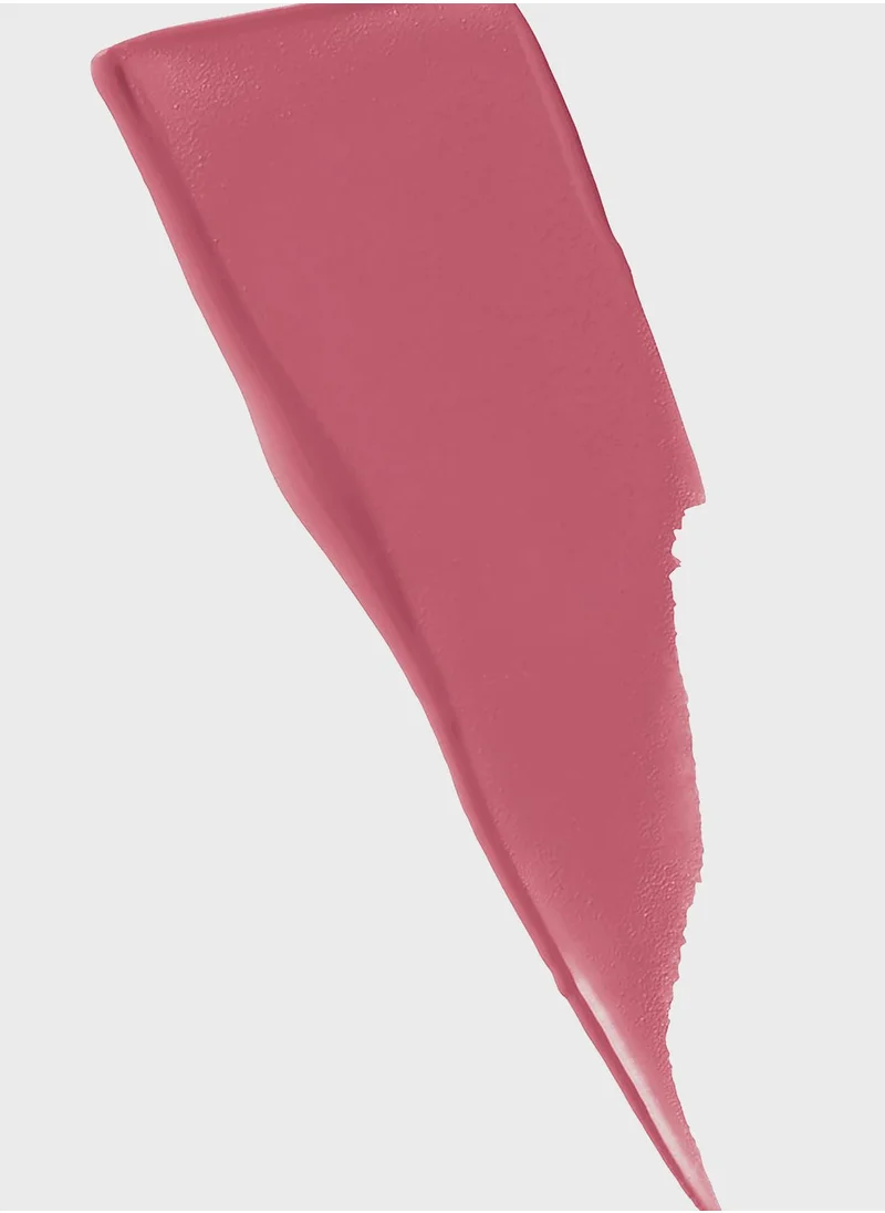 Maybelline SuperStay Matte Ink – Loyalist 5 (Dusty Rose Pink) Lipstick in a rosy hue, part of the Color Sensational Cream Finish range — hydrating and gentle on sensitive lips.