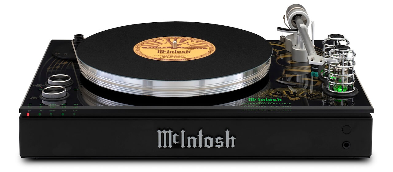 McIntosh MTI100 Sun Records Edition turntable front view.