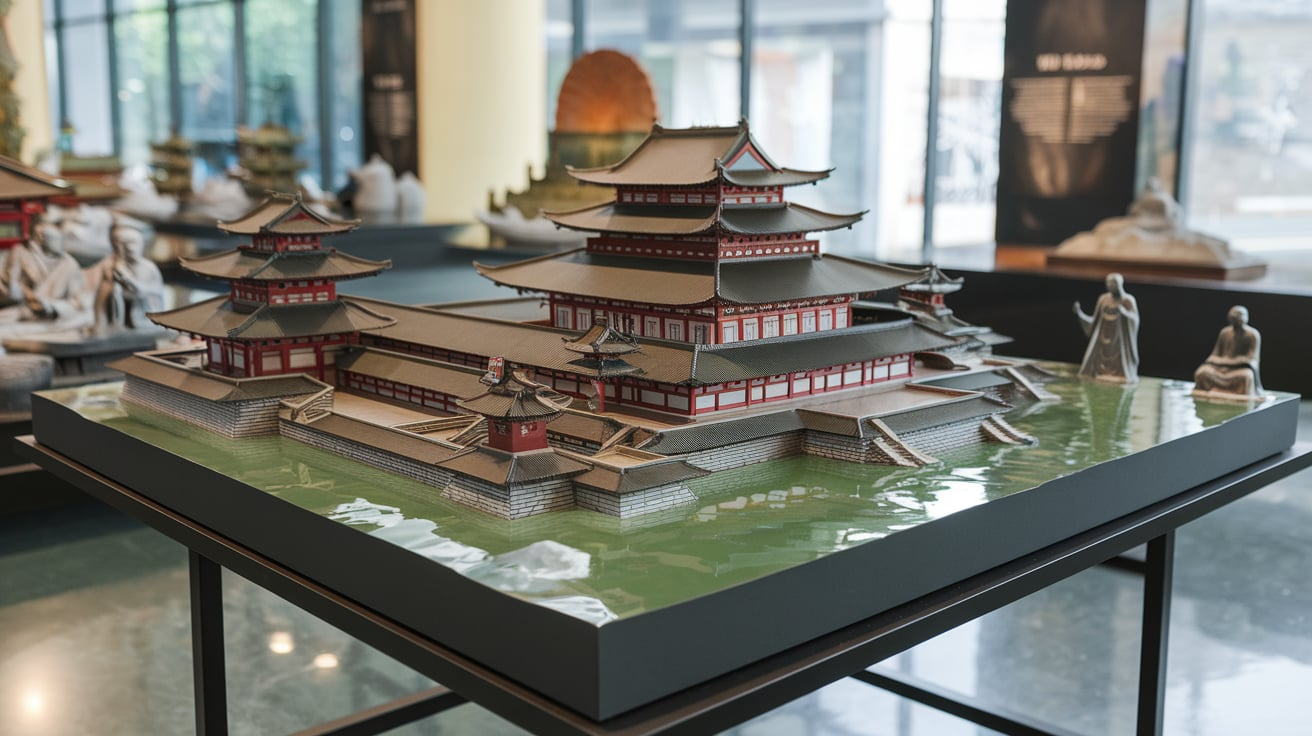 Shaolin Temple 3D Model Front View
