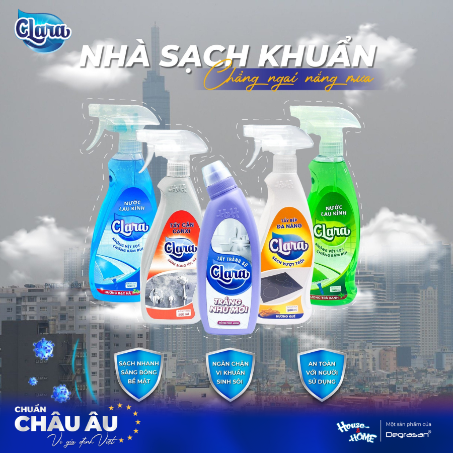 Bộ sản phẩm tẩy rửa bề mặt Clara