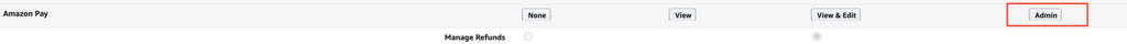 Amazon Seller Central User Permissions - Amazon Pay Access