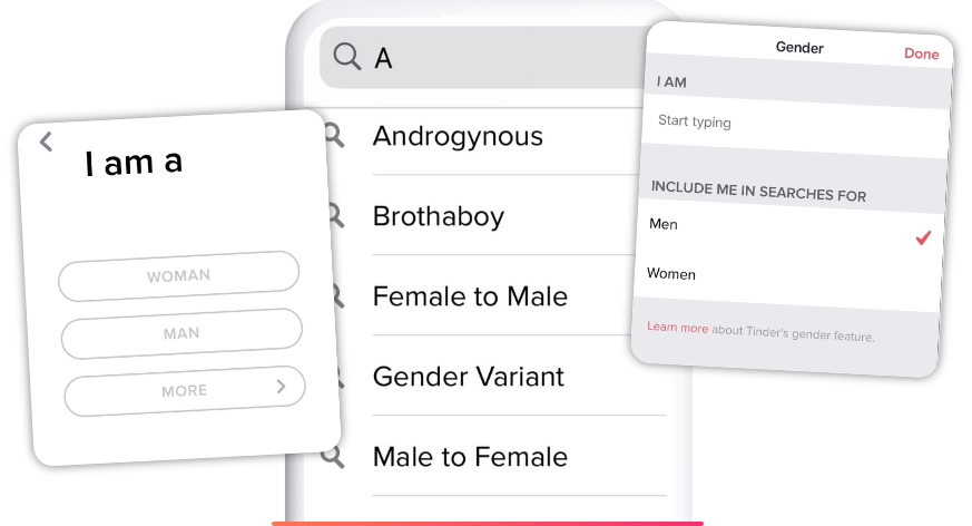 Tinder dating app registration process gender and sexuality options