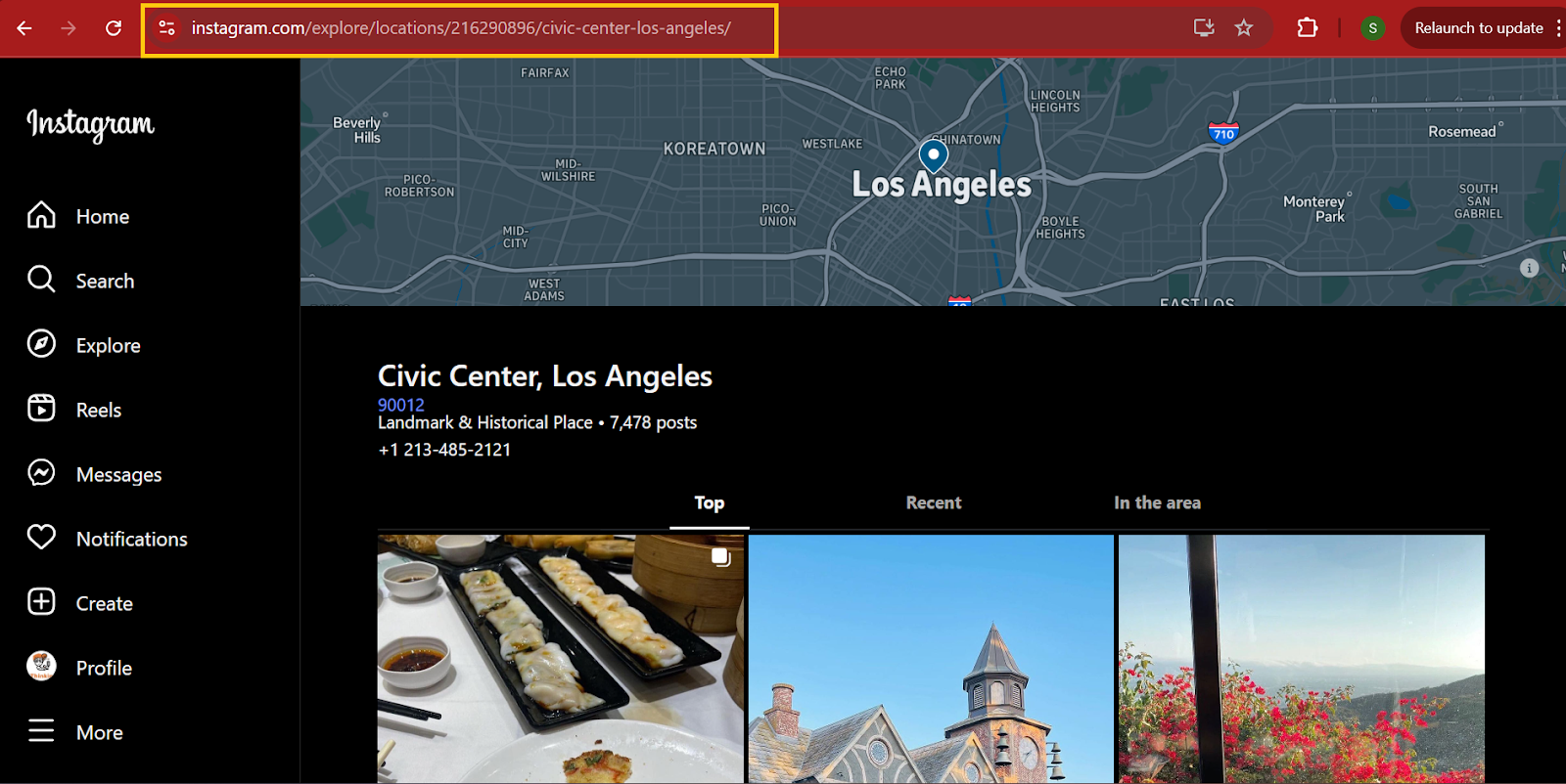 url for instagram location