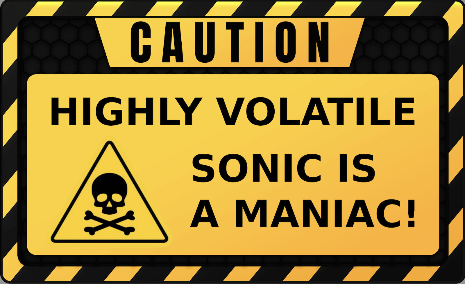 A yellow caution sign with black text

Description automatically generated