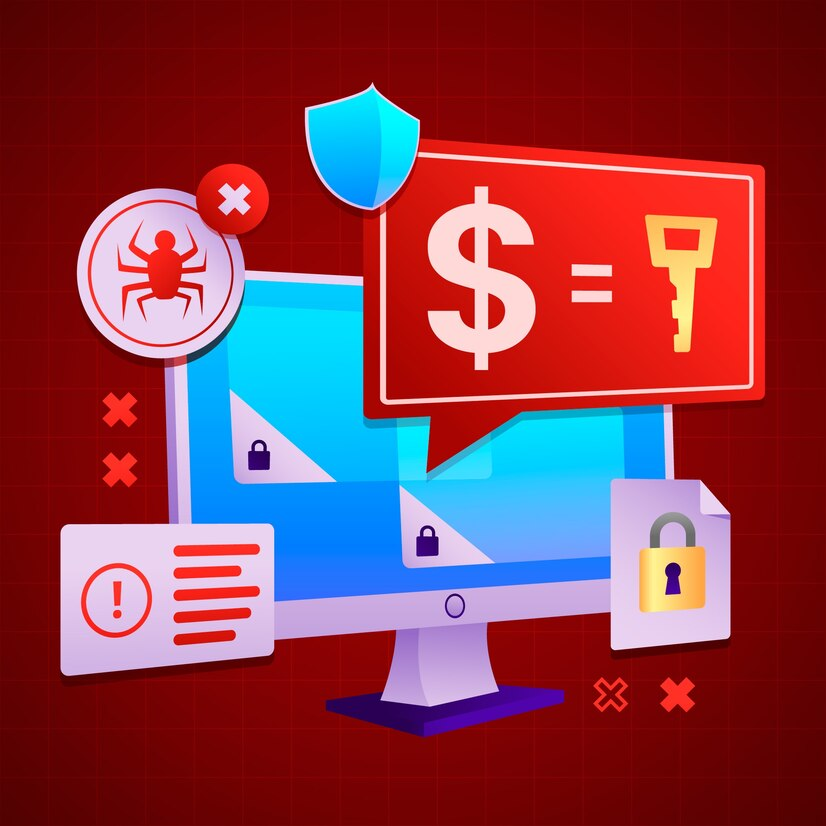  Gradient ransomware illustration.