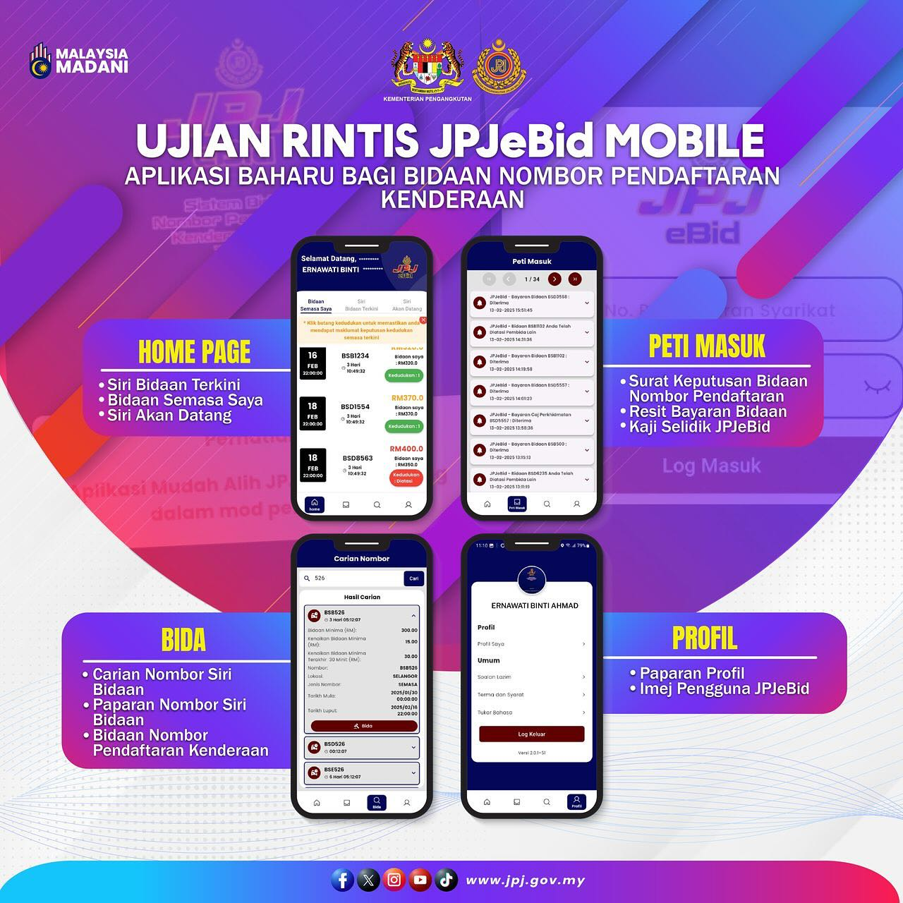 JPJeBID Mobile - Cara Muat Turan & Daftar Aplikasi