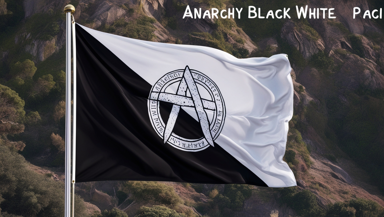 Anarchy Flag Black White Paci