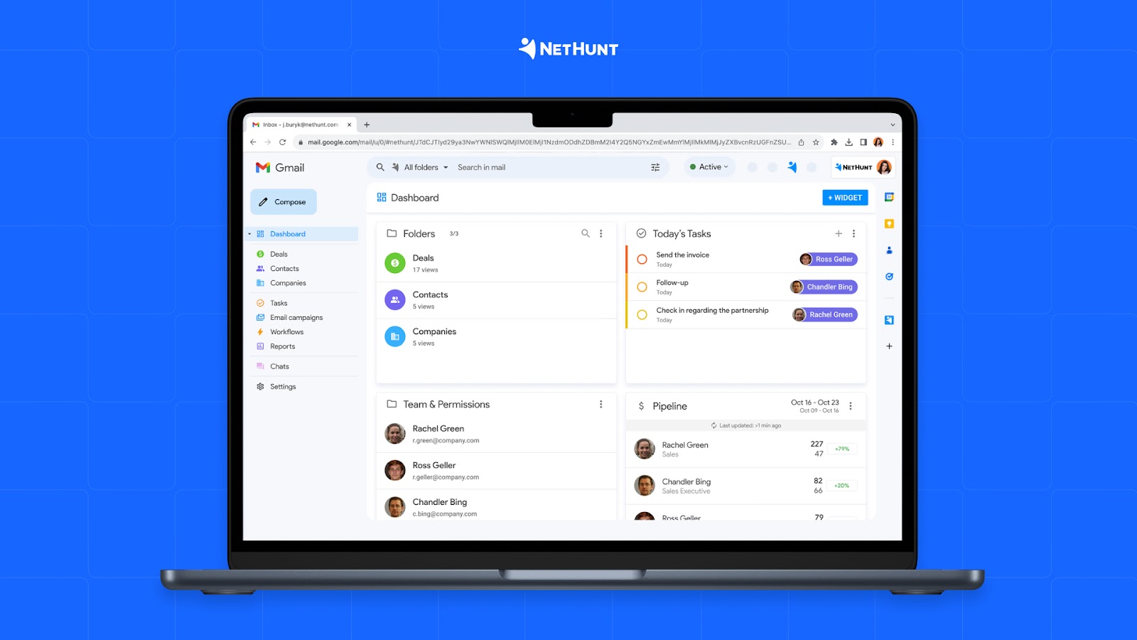 NetHunt CRM interface