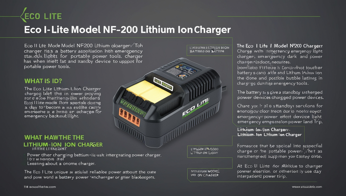 Eco I Lite Model NF-L200 Lithium Ion Charger