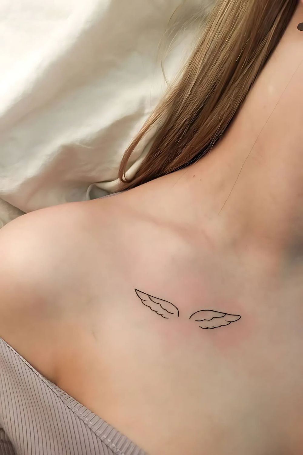 Wing Front Shoulder Tattoo