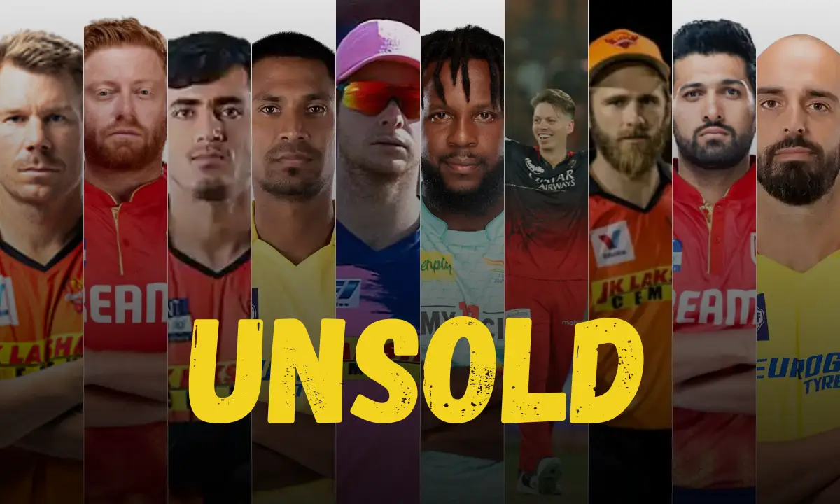 Some unsold players in the IPL 2025 mega auction. 