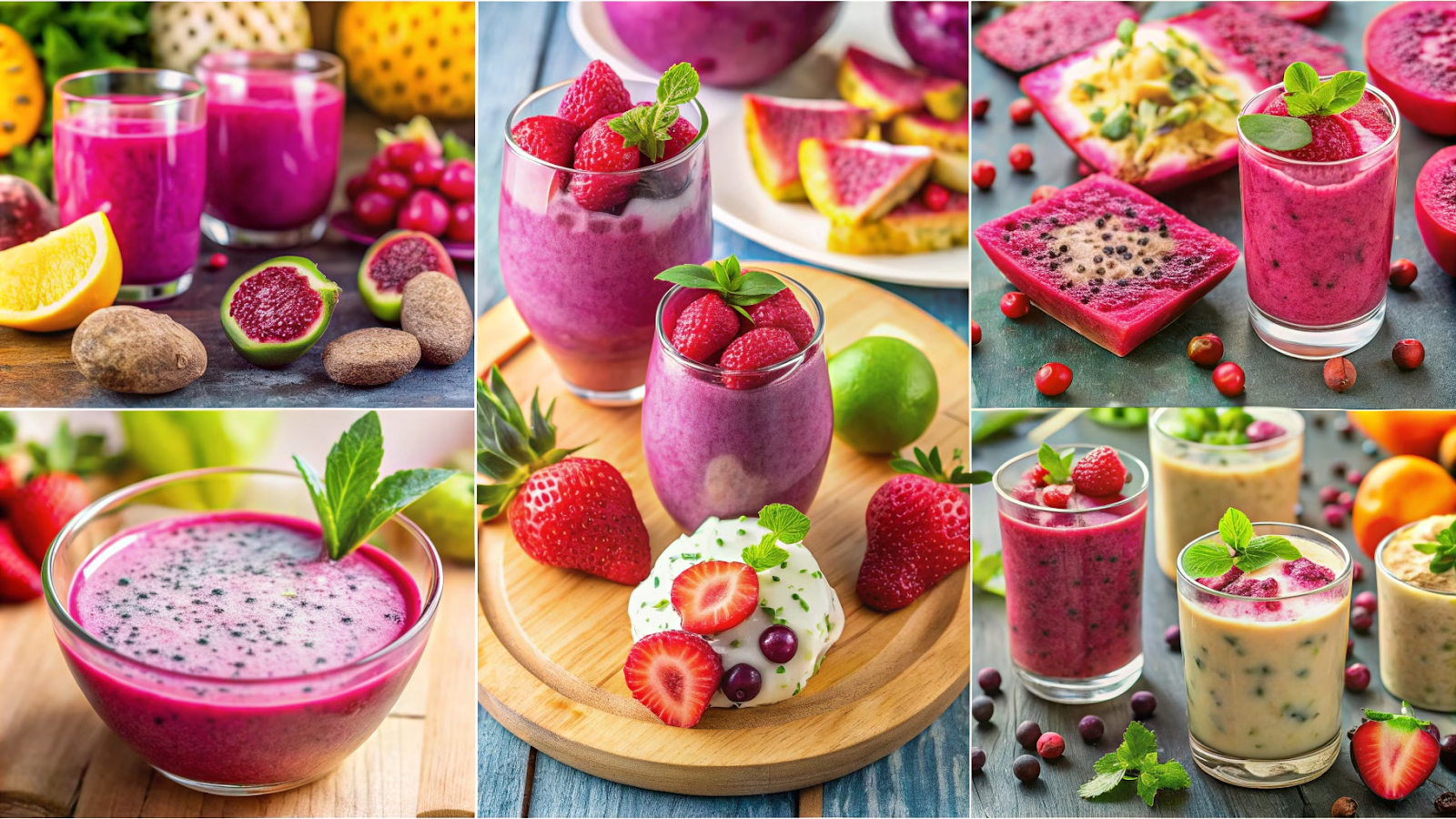 Usos Culinários dos Diferentes Tipos de Pitaya