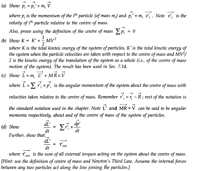 NCERT Solutions for Class 11 Physics Chapter 7 System of Particles and Rotational Motion Q33