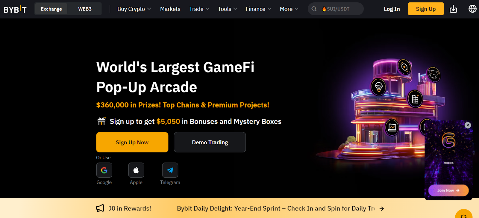 : Bybit homepage