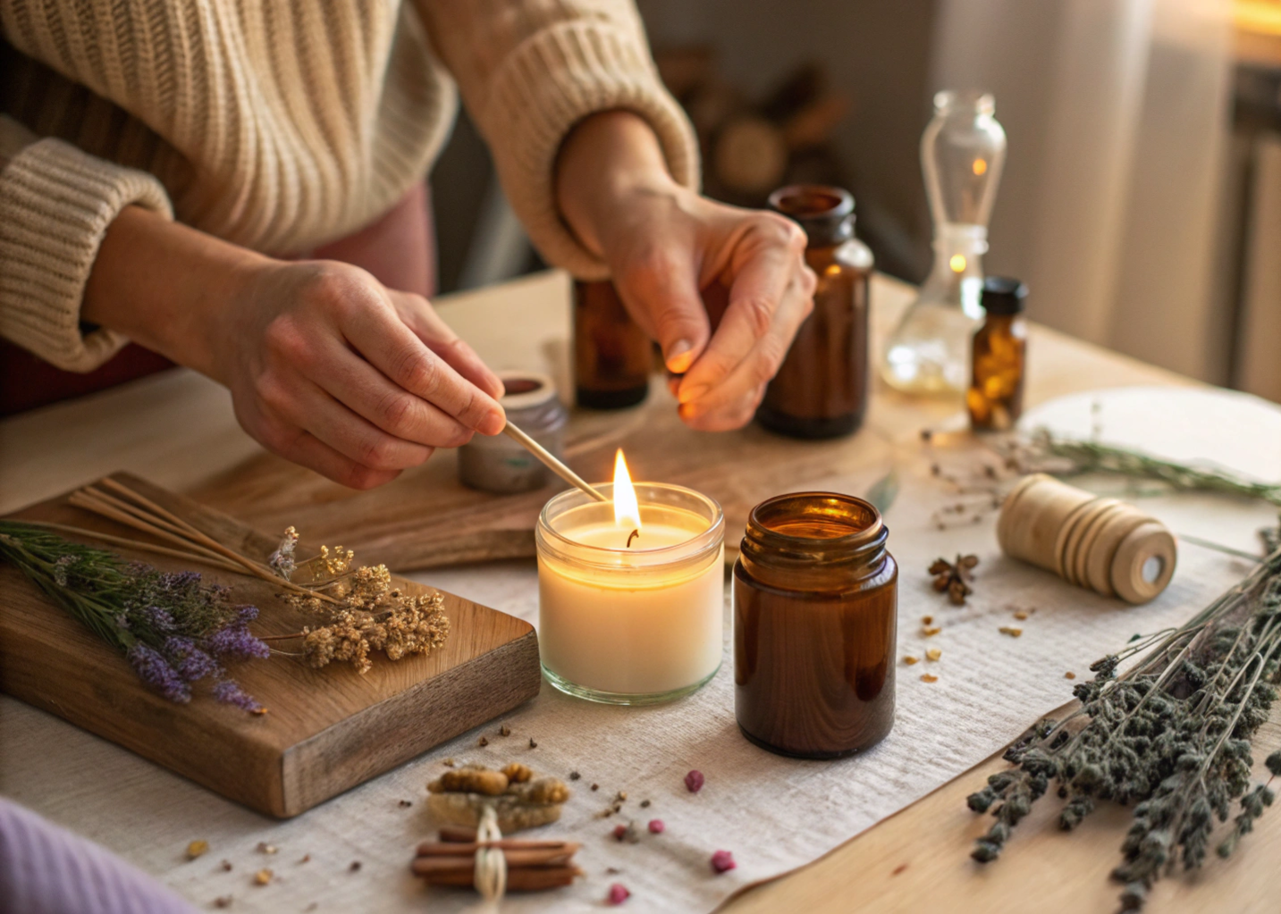 Criando velas aromáticas DIY personalizadas em casa