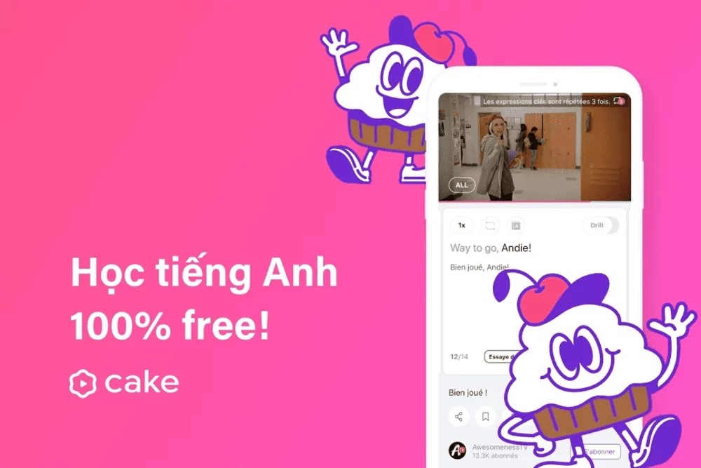 Cake - Ứng dụng học từ vựng tiếng Anh phổ biến