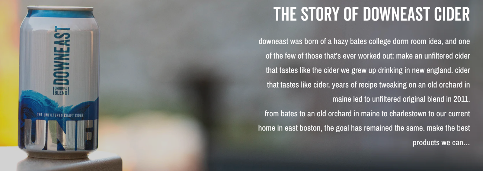 Downeast cider building brand awareness story