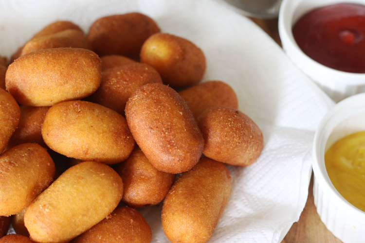 homemade corn dog bites