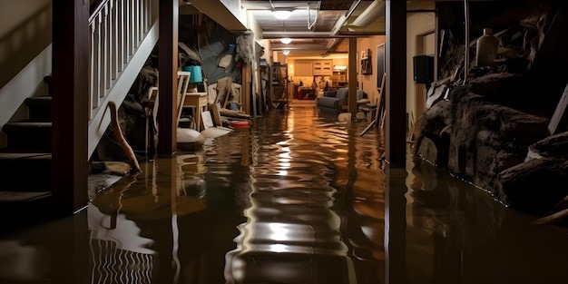 flooded basement damage