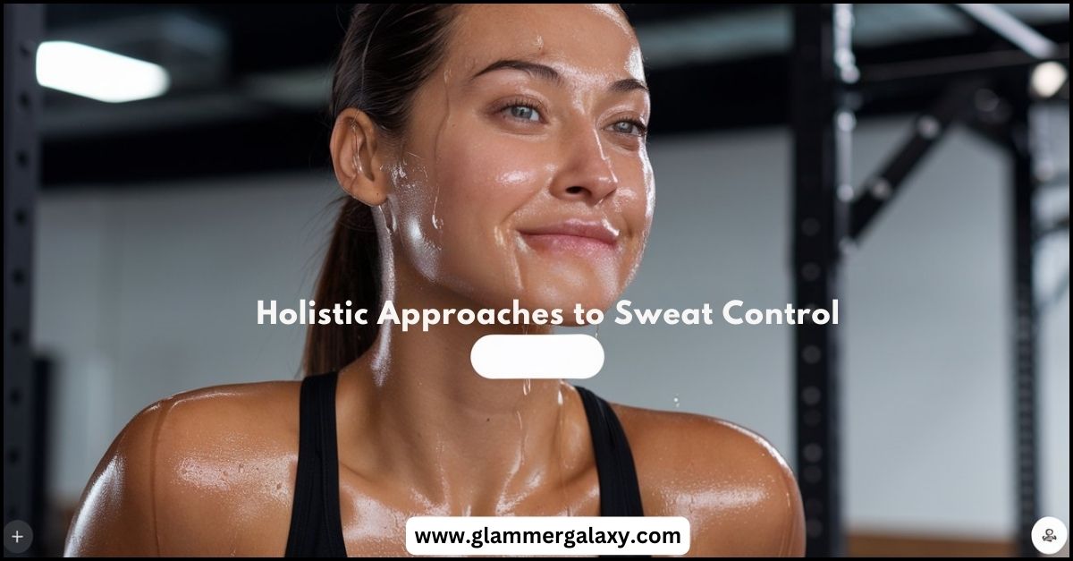 A girl with sweat on her body thinking about holistic approaches to control sweat