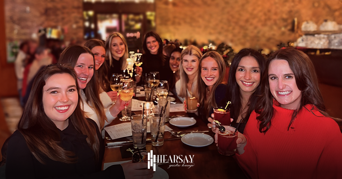 Girls dinner at Hearsay on the Waterway