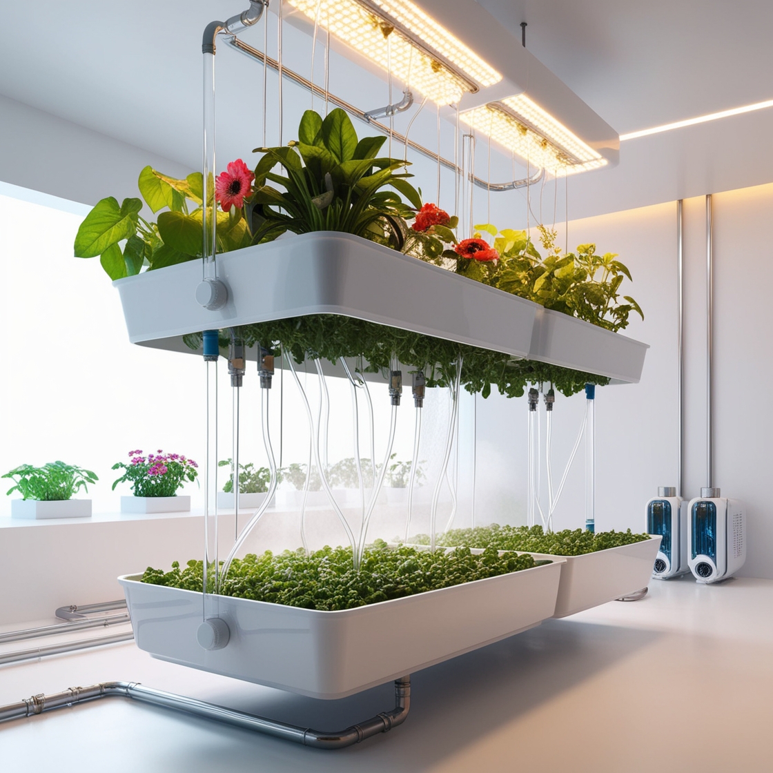 Ebb and Flow Hydroponics Plants